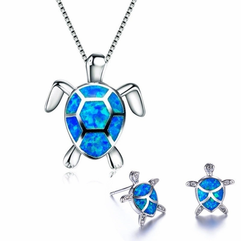 Wholesale Turtle Alloy Necklaces Jewelry Set