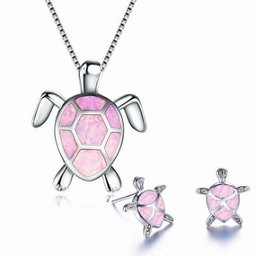 Wholesale Turtle Alloy Necklaces Stud Earrings Jewelry Set