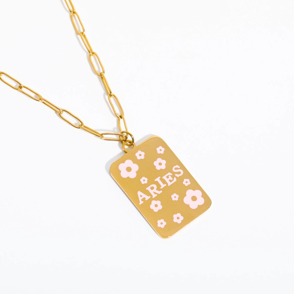Wholesale Twelve Constellations Stainless Steel Necklace