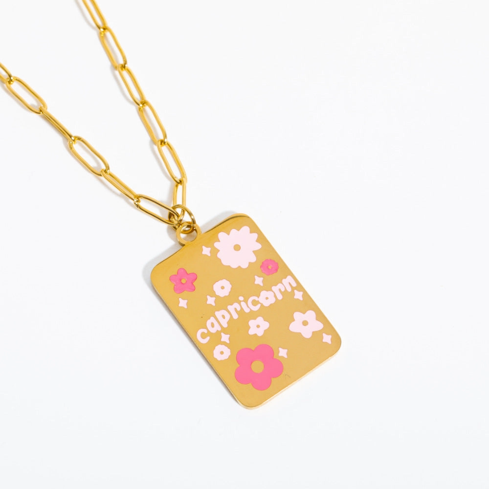 Wholesale Twelve Constellations Stainless Steel Necklace