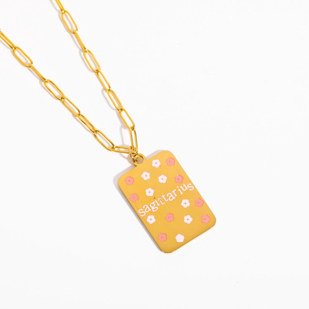 Wholesale Twelve Constellations Stainless Steel Necklace