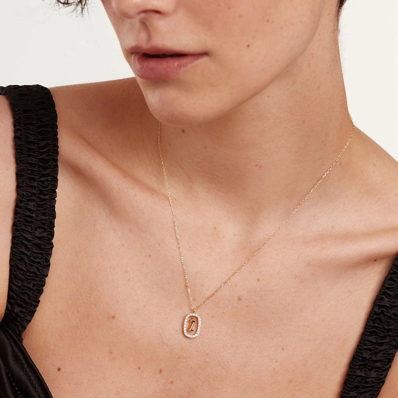 Wholesale Twenty Six Alphabet Pendants Copper Necklaces