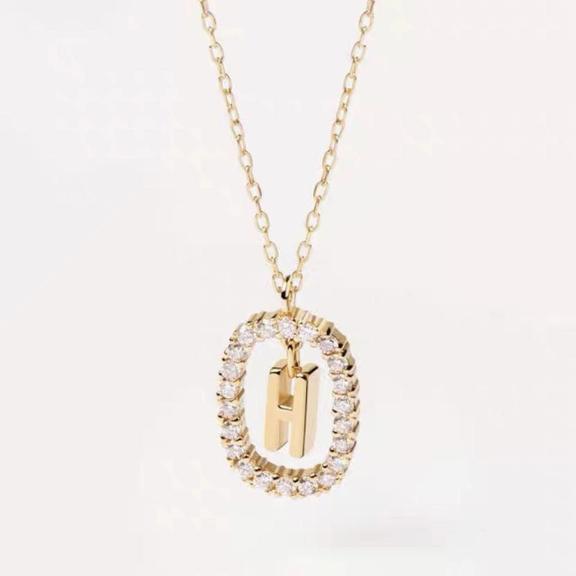 Wholesale Twenty Six Alphabet Pendants Copper Necklaces