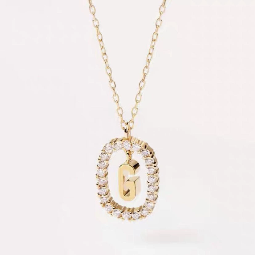 Wholesale Twenty Six Alphabet Pendants Copper Necklaces