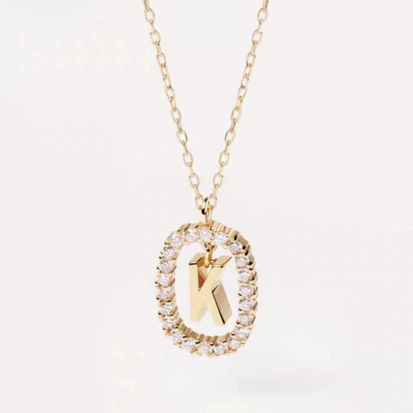 Wholesale Twenty Six Alphabet Pendants Copper Necklaces