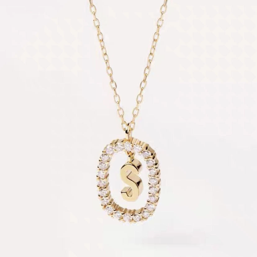 Wholesale Twenty Six Alphabet Pendants Copper Necklaces