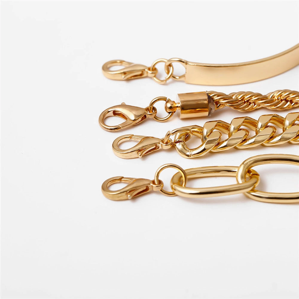 Wholesale Twist Chain Set of Four Bracelet