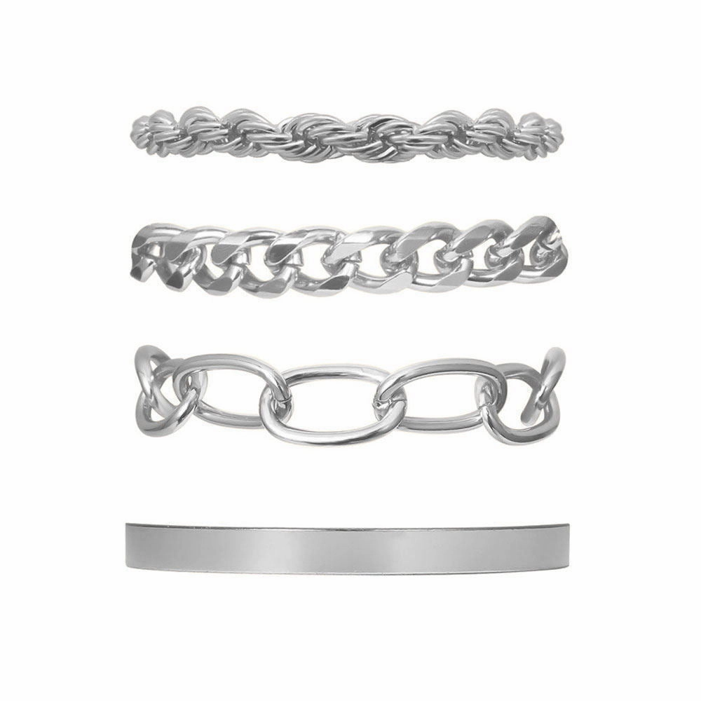 Wholesale Twist Chain Set of Four Bracelet