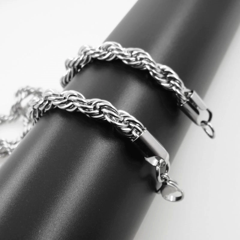 Wholesale Twist Chain Titanium Steel Necklaces