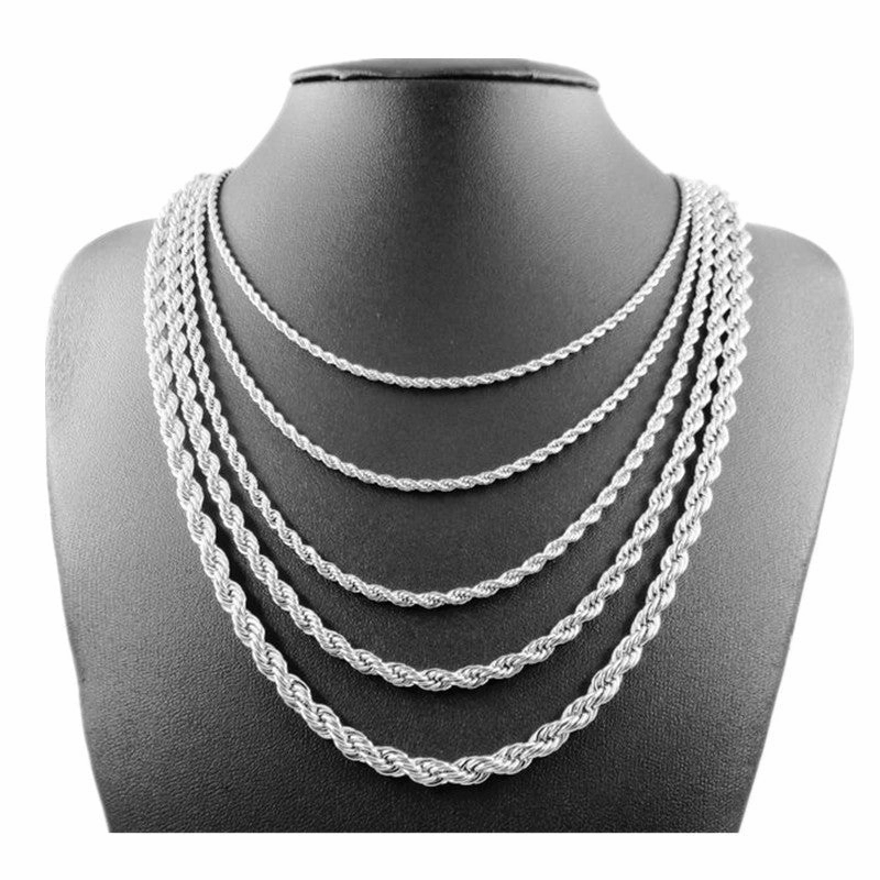 Wholesale Twist Chain Titanium Steel Necklaces