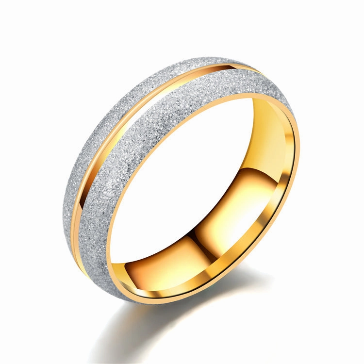 Wholesale Two Color Couple Titanium Steel Ring