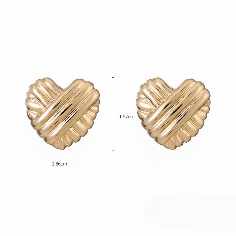Wholesale Valentine's Day Heart Peach Alloy Earrings Set
