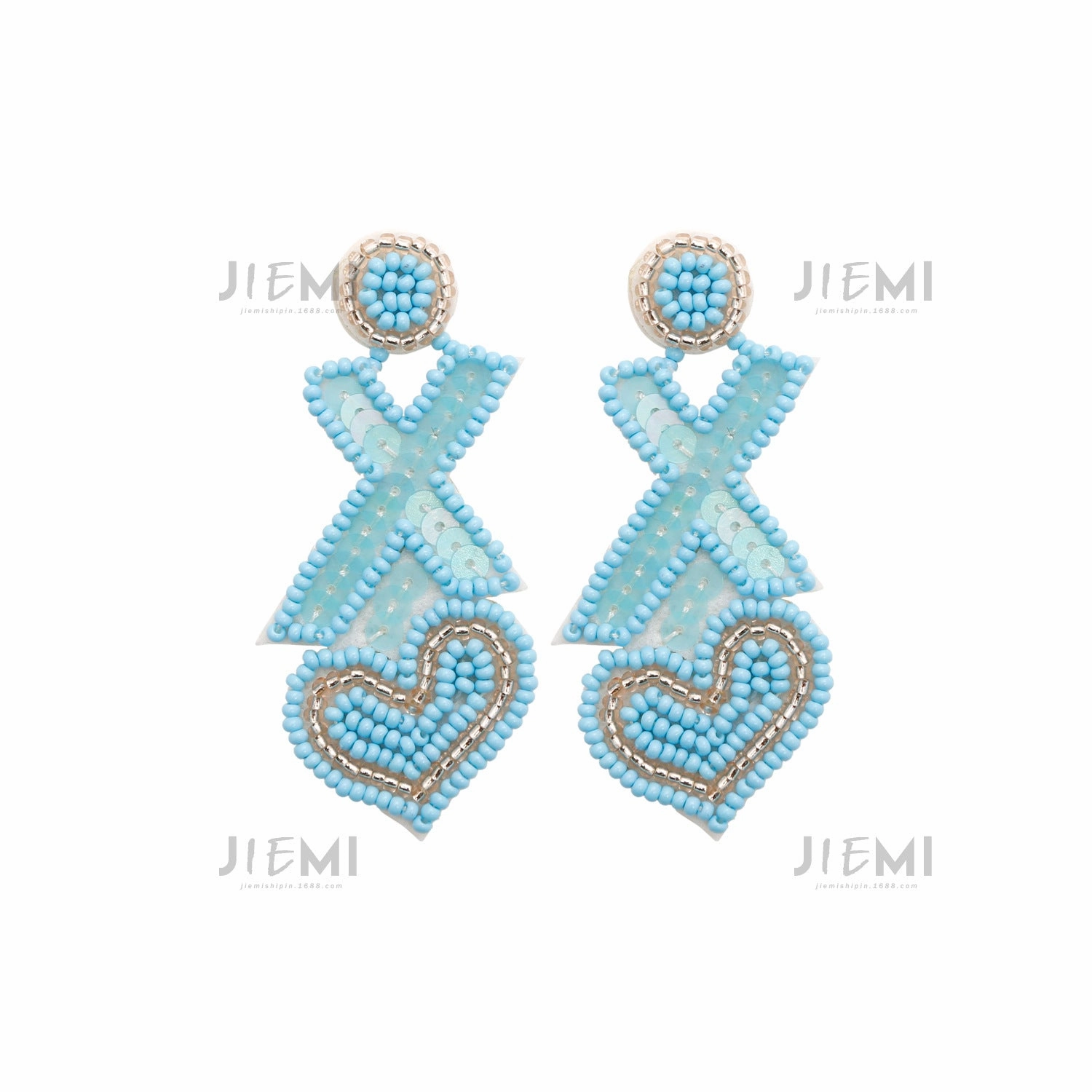 Wholesale Valentine's Day Letter XOXO Love Rice Ball Earrings