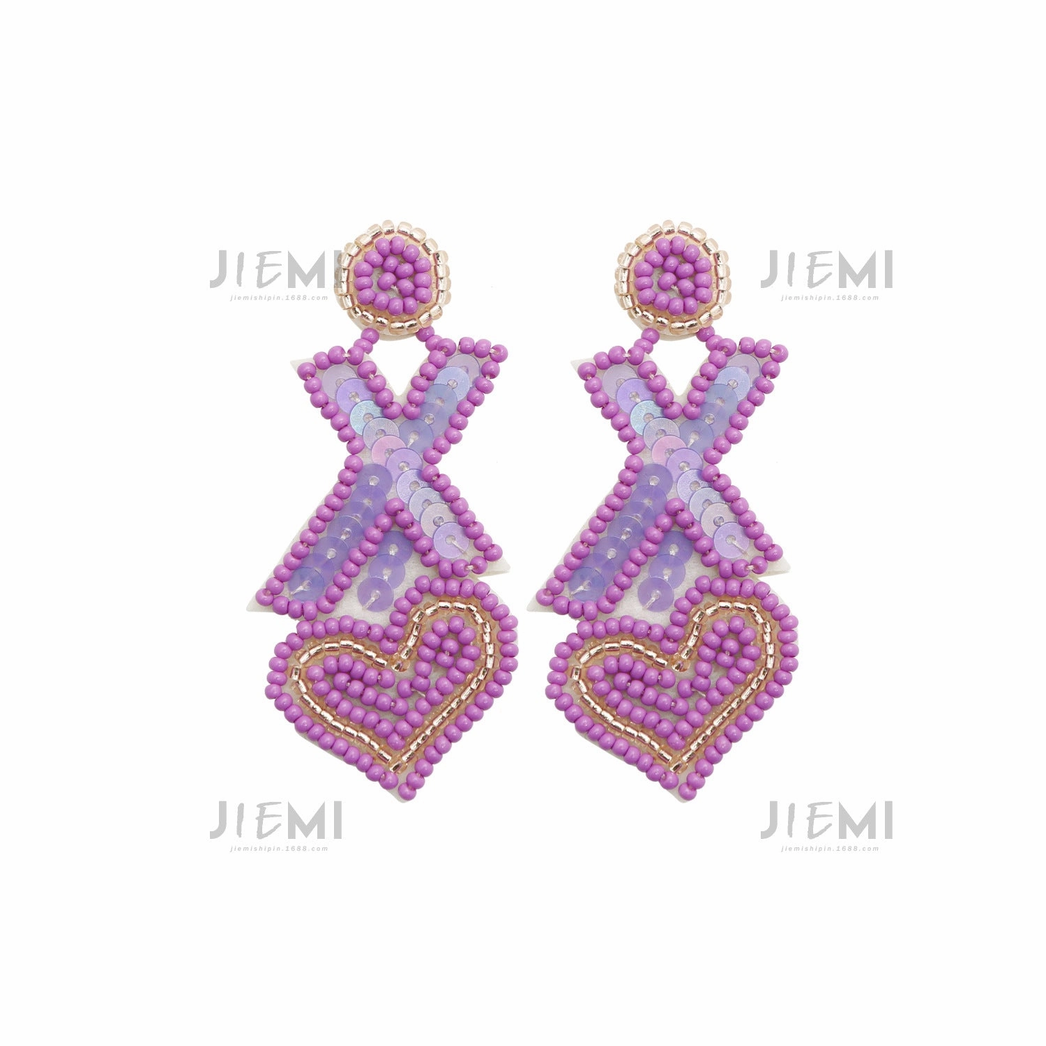 Wholesale Valentine's Day Letter XOXO Love Rice Ball Earrings