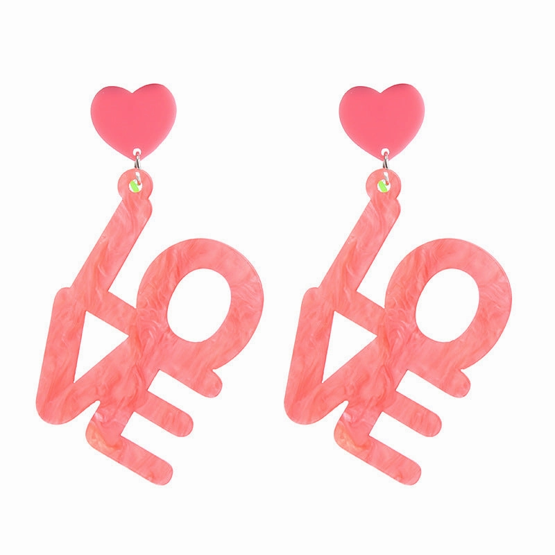 Wholesale Valentine's Day Love Acrylic Earrings