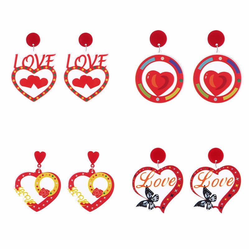 Wholesale Valentine's Day Love Acrylic Earrings