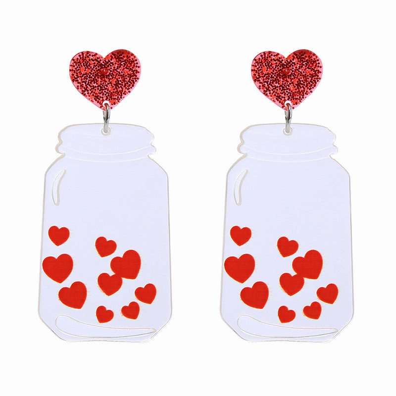 Wholesale Valentine's Day Love Acrylic Earrings
