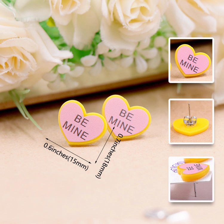 Wholesale Valentine's Day Love Acrylic Earrings
