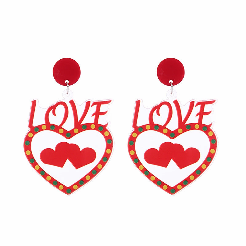 Wholesale Valentine's Day Love Acrylic Earrings
