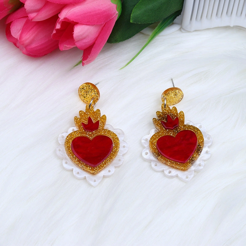 Wholesale Valentine's Day Love Acrylic Earrings