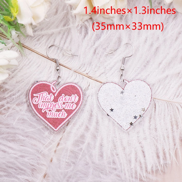 Wholesale Valentine's Day Love Letters Acrylic Earrings