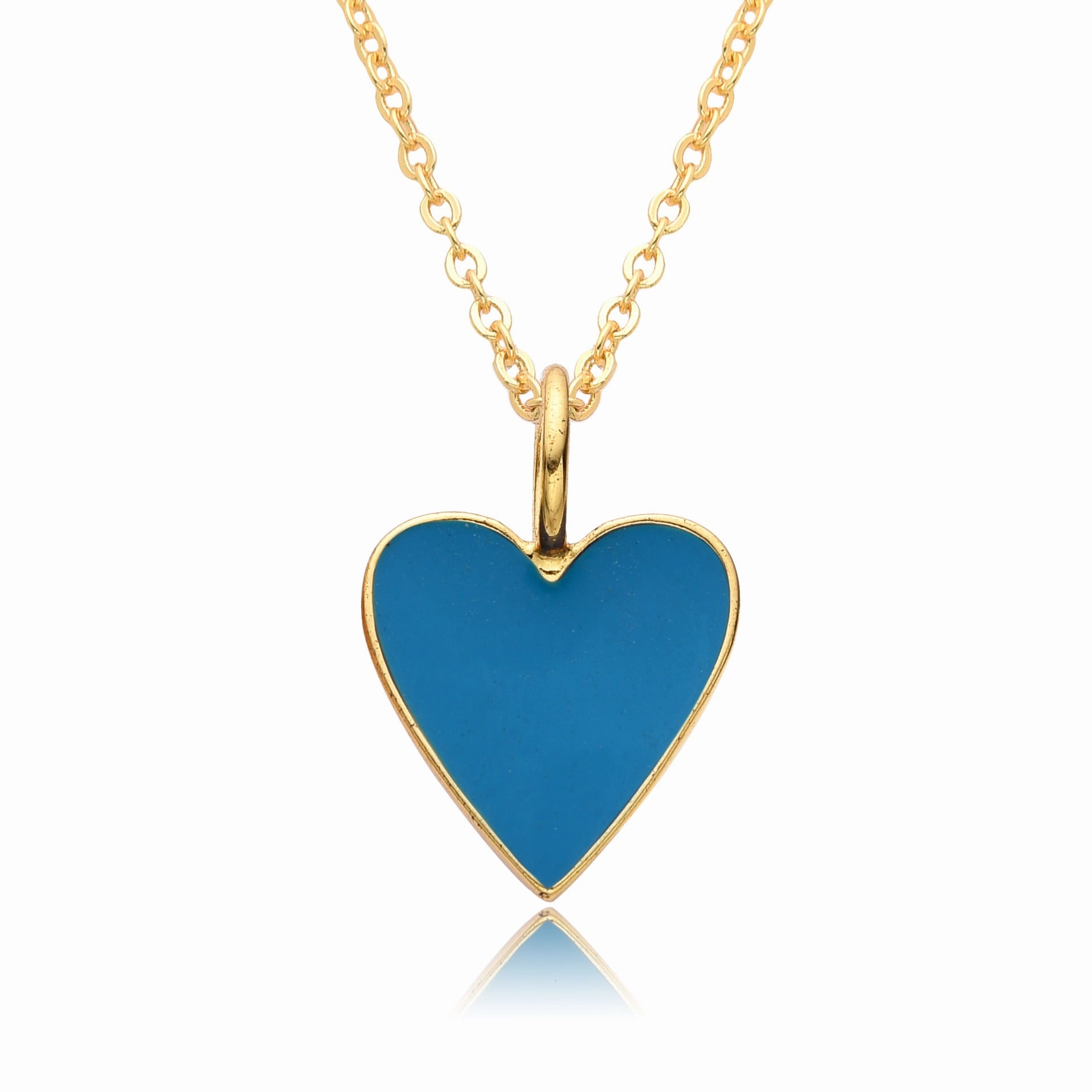 Wholesale Valentine's Day Love Oil Dripping Copper Plated 14K Real Gold Necklace