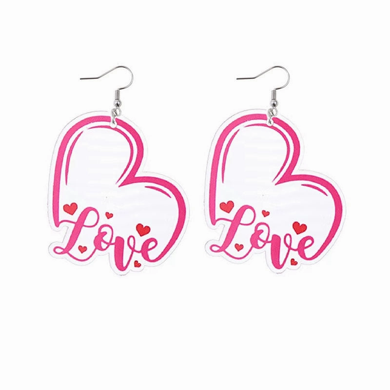 Wholesale Valentine's Day Love Rainbow LOVE Earrings Lip Acrylic Earrings