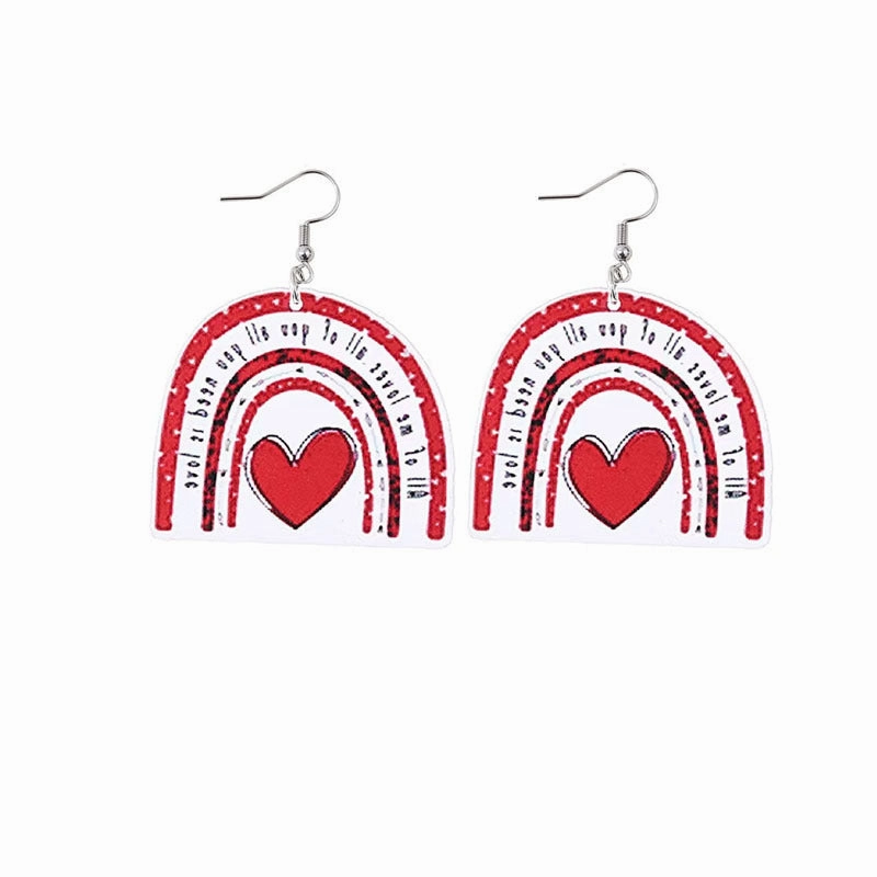 Wholesale Valentine's Day Love Rainbow LOVE Earrings Lip Acrylic Earrings