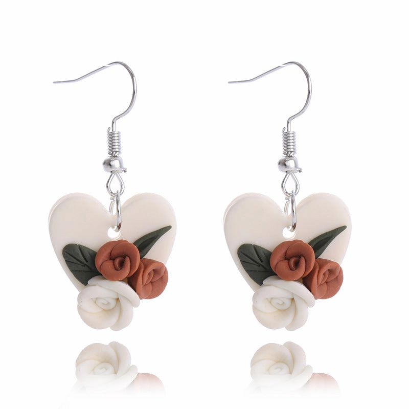 Wholesale Valentine's Day Love Soft Ceramic Earrings
