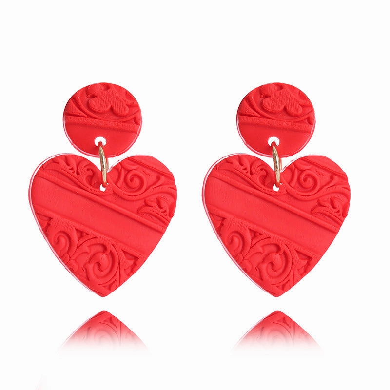 Wholesale Valentine's Day Love Soft Ceramic Earrings