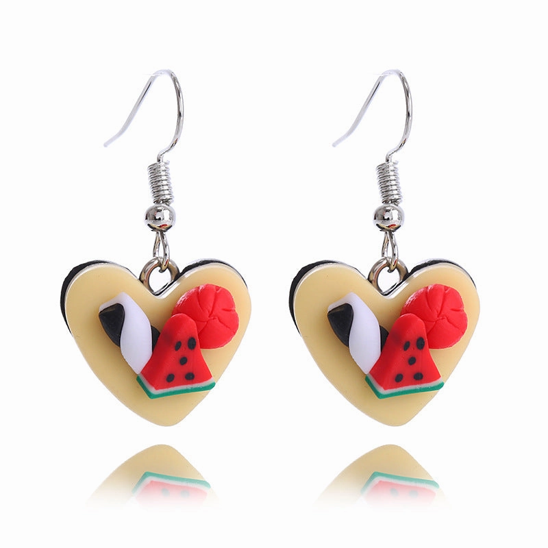 Wholesale Valentine's Day Love Soft Ceramic Earrings