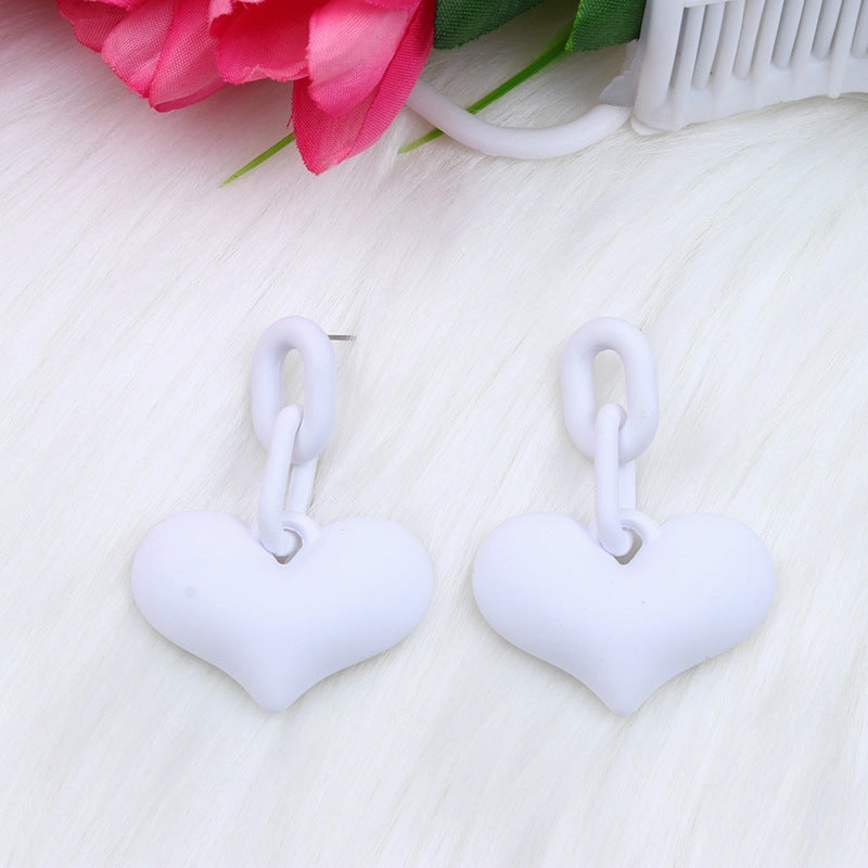 Wholesale Valentine's Day Love Spray Painted Acrylic Earrings