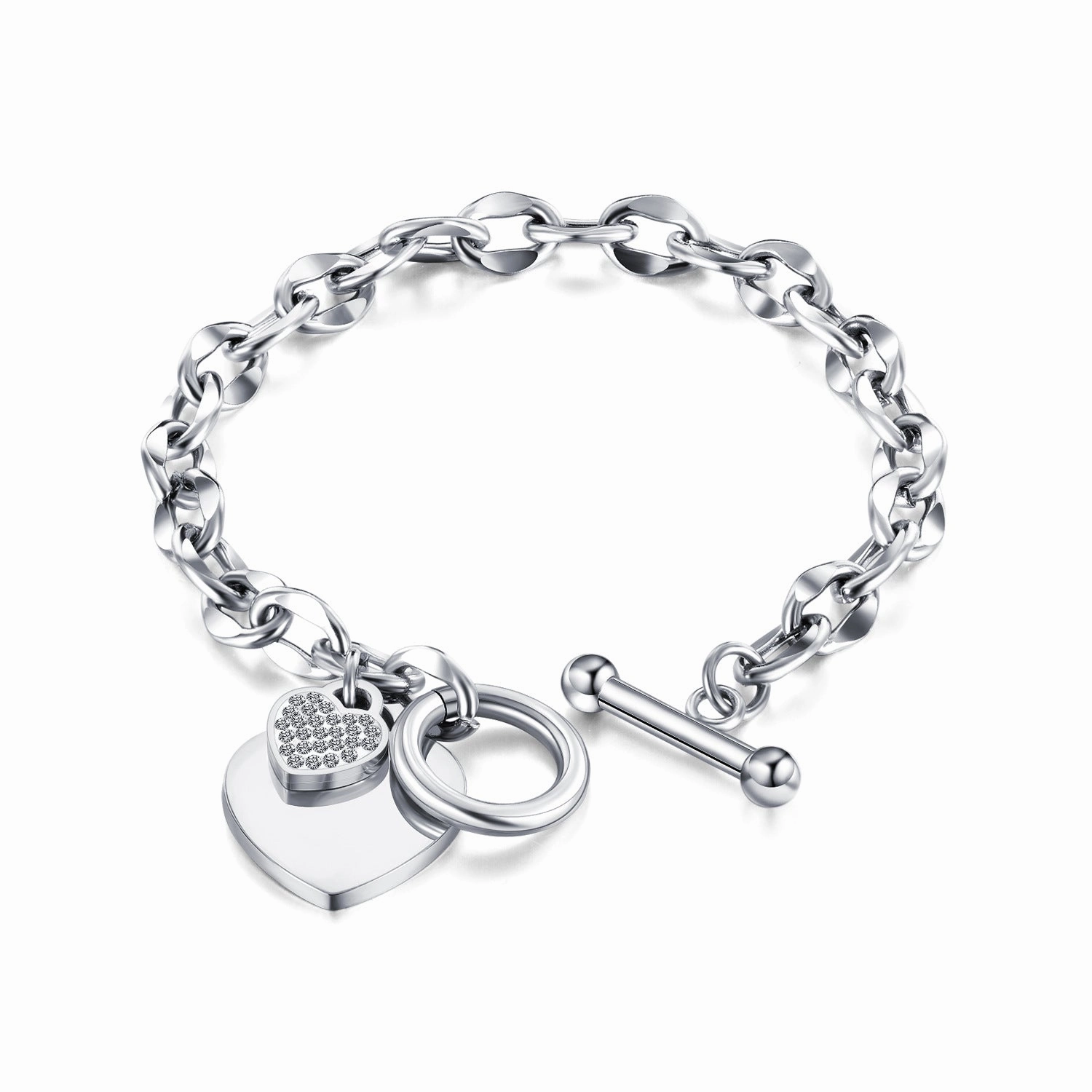 Wholesale Valentine's Day Love Titanium Steel OT Buckle Bracelet