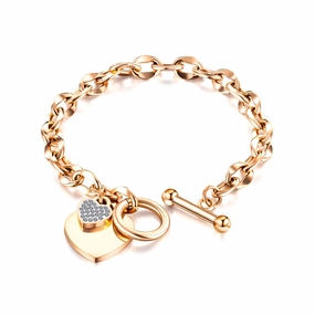 Wholesale Valentine's Day Love Titanium Steel OT Buckle Bracelet