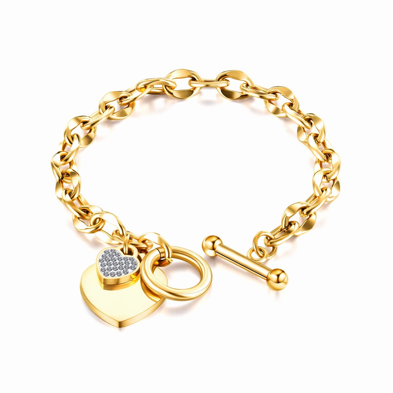 Wholesale Valentine's Day Love Titanium Steel OT Buckle Bracelet