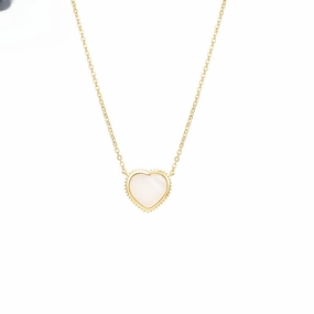 Wholesale Valentine's Day Stainless Steel Heart Fritillary Necklace