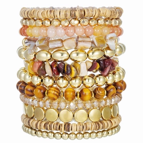 Wholesale Vintage 12-piece Bohemian handmade beaded bracelet set