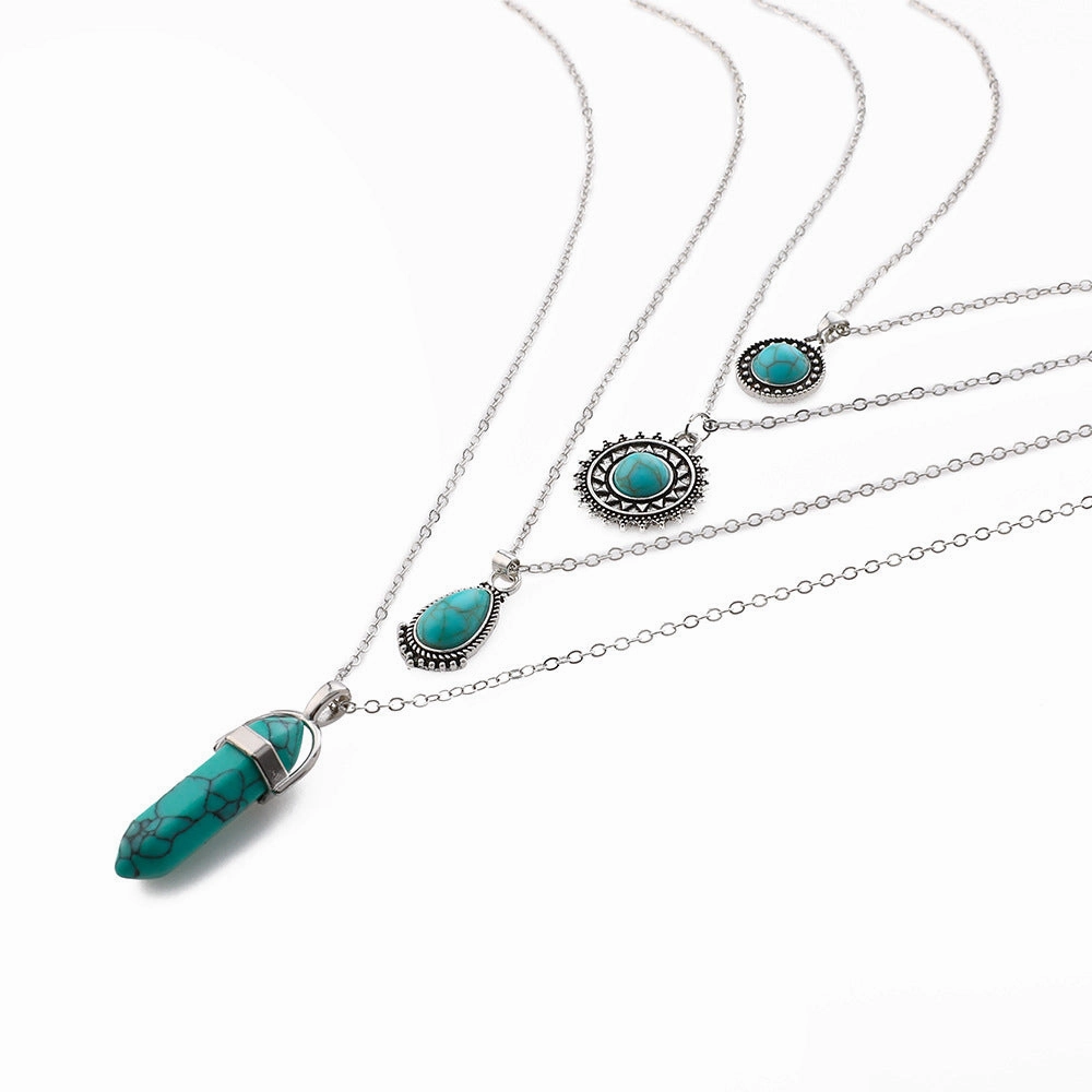 Wholesale Vintage 4 Ply Turquoise Necklaces