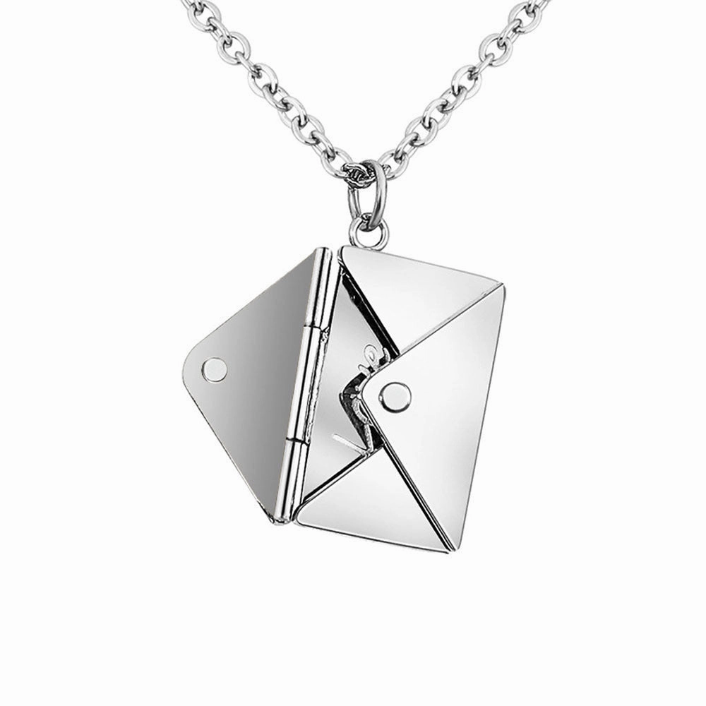 Wholesale Vintage Art Envelope Letter Stainless Steel Necklace