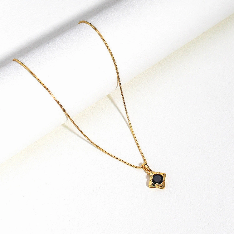 Wholesale Vintage Black Crystal Copper Necklaces