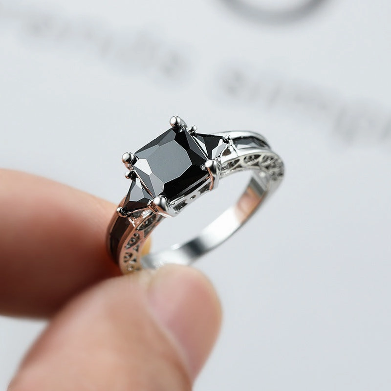 Wholesale Vintage Black Zircon Alloy Rings