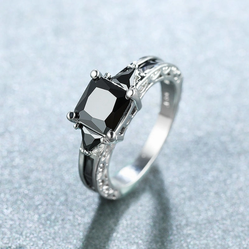 Wholesale Vintage Black Zircon Alloy Rings