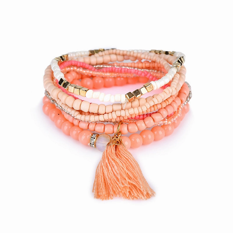 Wholesale Vintage Bohemian Multi-layered Ocean Style Braided Bracelet