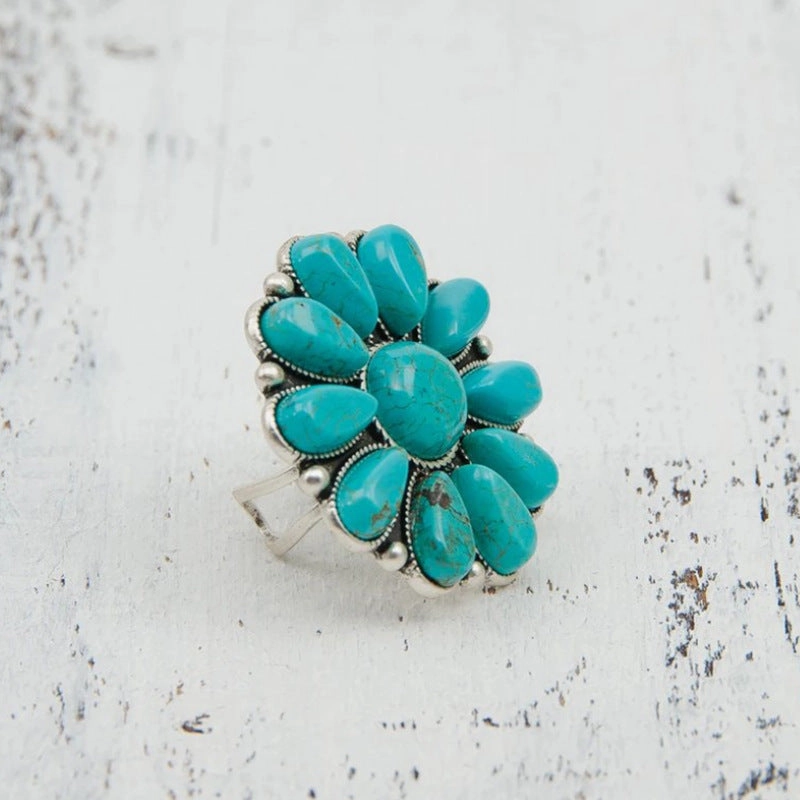 Wholesale Vintage Boho Turquoise Rings