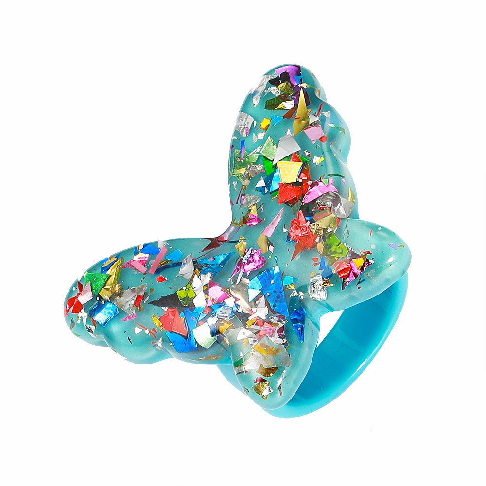 Wholesale Vintage Butterfly Acrylic Rings