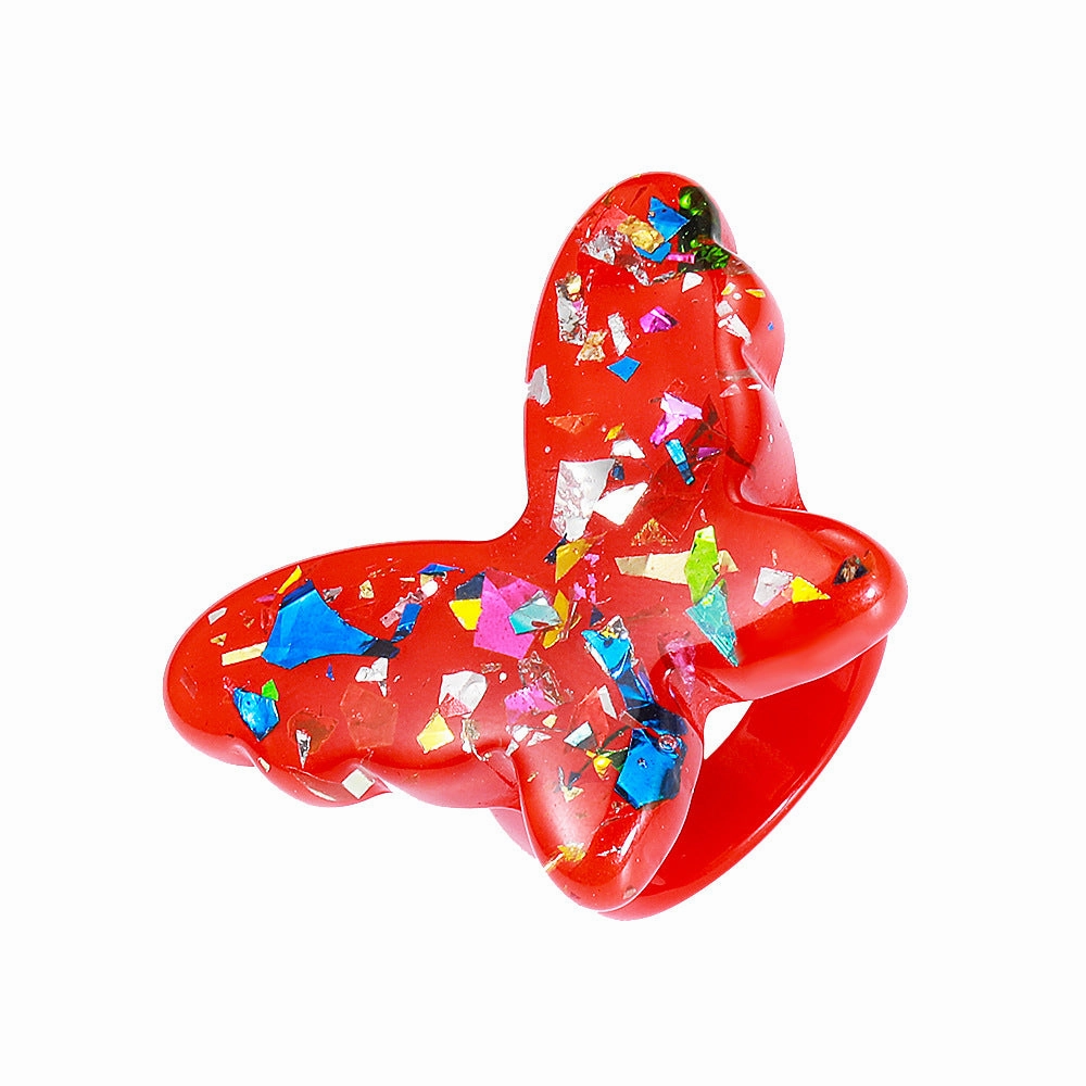 Wholesale Vintage Butterfly Acrylic Rings