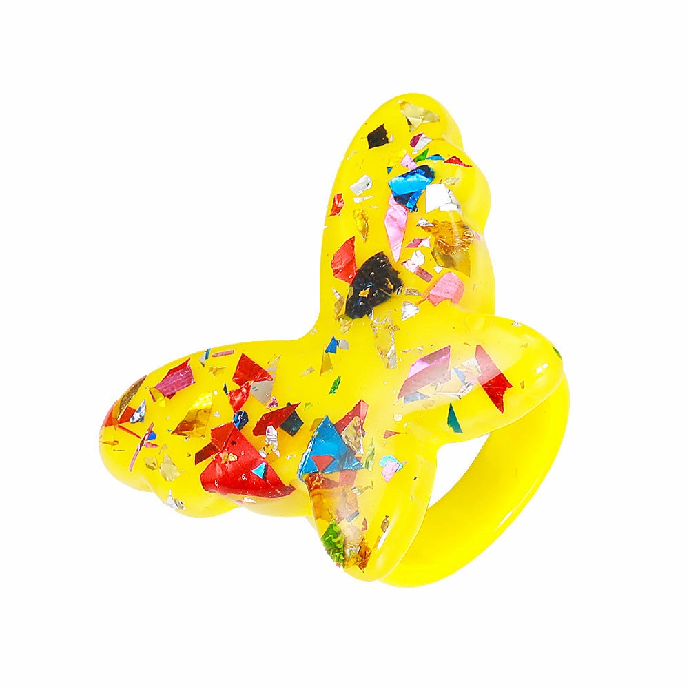 Wholesale Vintage Butterfly Acrylic Rings