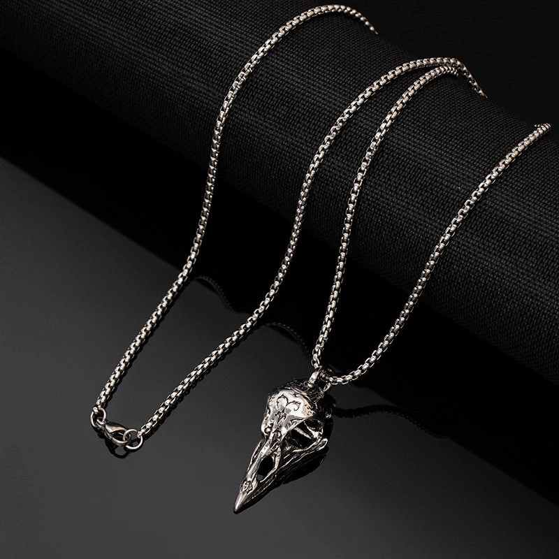Wholesale Vintage dark skull necklace crow sheep head gothic hip hop punk rock