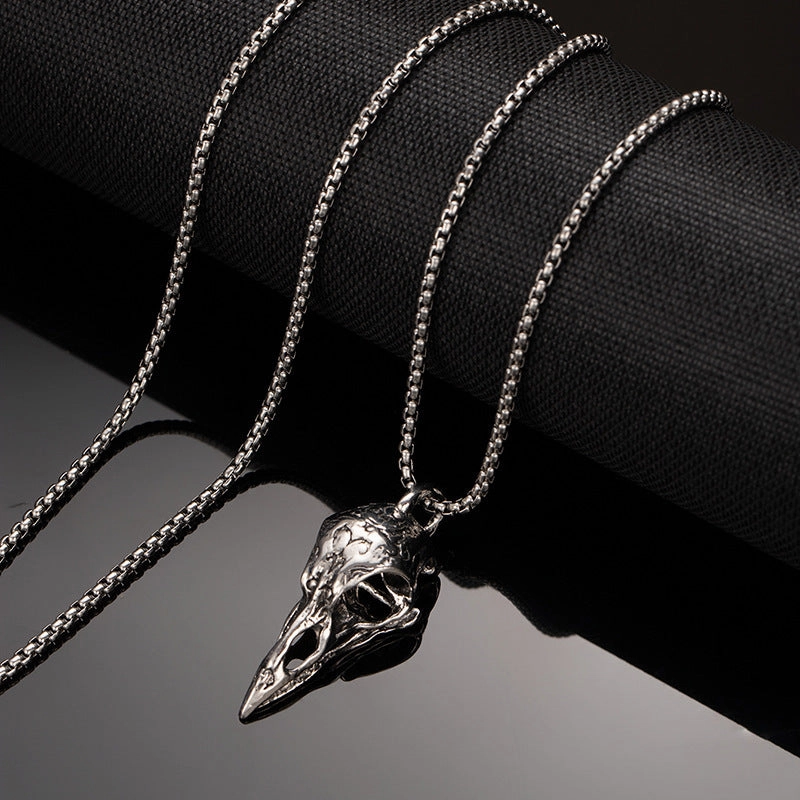 Wholesale Vintage dark skull necklace crow sheep head gothic hip hop punk rock