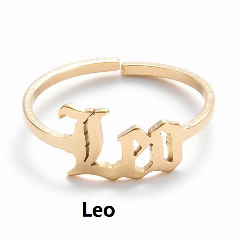 Wholesale Vintage English Alphabet Stainless Steel Rings